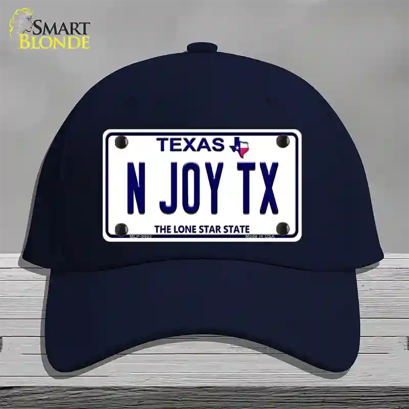 N Joy TX Texas Novelty License Plate Hat Cotton / Navy