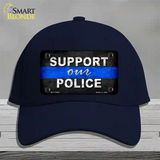 Support Our Police Novelty License Plate Hat Cotton / Navy