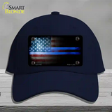 American Flag Police Novelty License Plate Hat Cotton / Navy