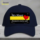 My Heart Answers Every Call Novelty License Plate Hat Cotton / Navy