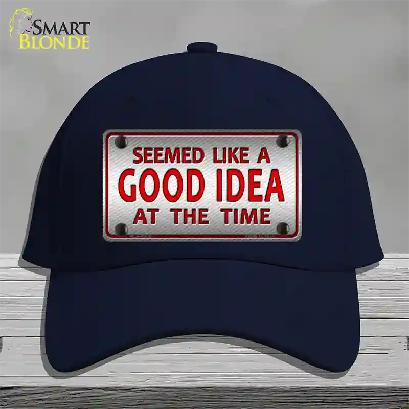 Seemed Like A Good Idea Novelty License Plate Hat Cotton / Navy