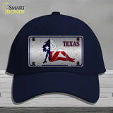 Texas Girl Diamond Novelty License Plate Hat Cotton / Navy