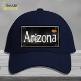 Arizona Flag Script Novelty License Plate Hat Cotton / Navy