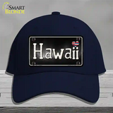 Hawaii Flag Script Novelty License Plate Hat Cotton / Navy