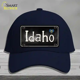 Idaho Flag Script Novelty License Plate Hat Cotton / Navy