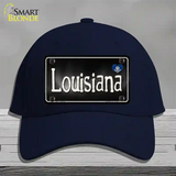 Louisiana Flag Script Novelty License Plate Hat Cotton / Navy