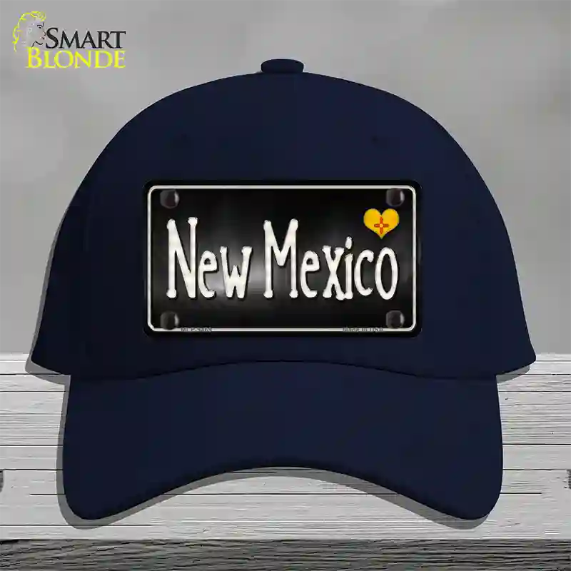 New Mexico Flag Script Novelty License Plate Hat Cotton / Navy