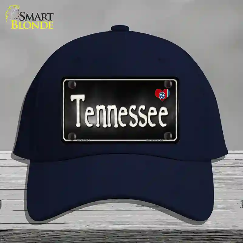 Tennessee Flag Script Novelty License Plate Hat Cotton / Navy