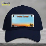 North Dakota Blank Novelty License Plate Hat Cotton / Navy