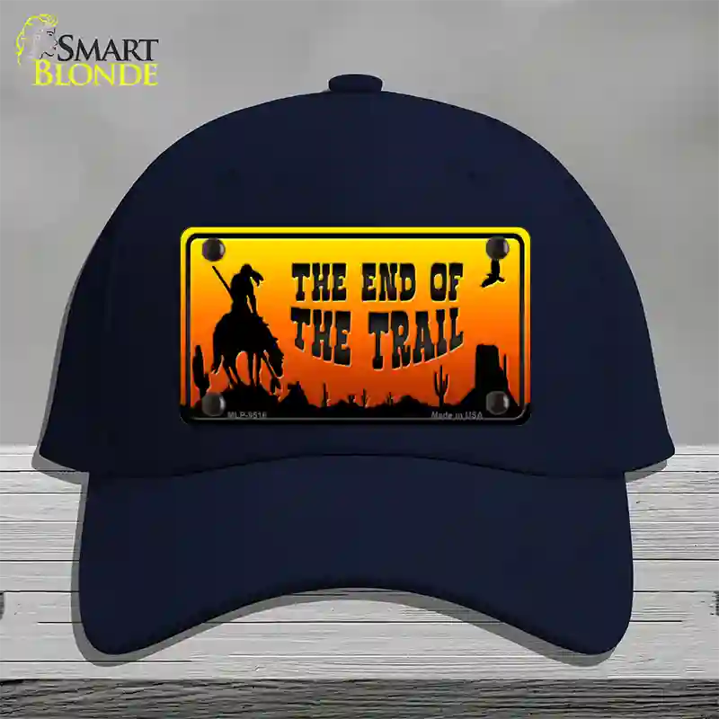 End Of Trail Scenic Novelty License Plate Hat Cotton / Navy