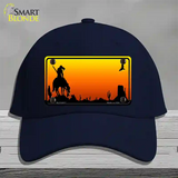 End Trail Blank Scenic Novelty License Plate Hat Cotton / Navy