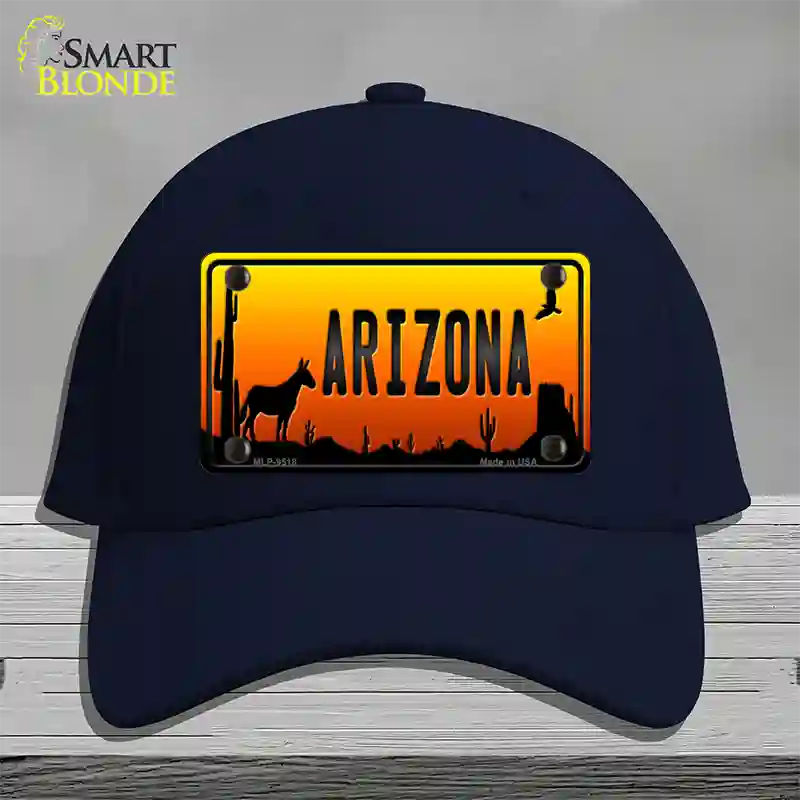 Donkey Arizona Scenic Novelty License Plate Hat Cotton / Navy