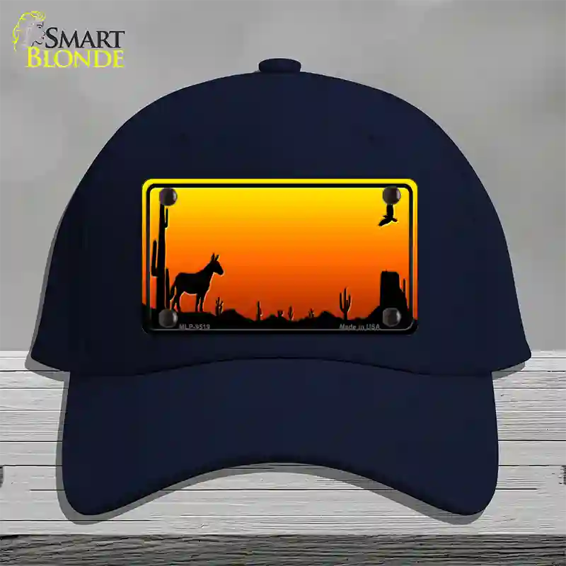 Donkey Blank Scenic Novelty License Plate Hat Cotton / Navy