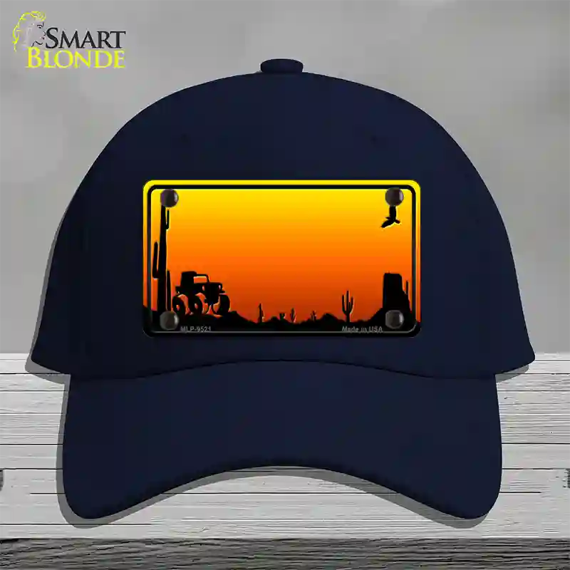 Jeep Blank Scenic Novelty License Plate Hat Cotton / Navy