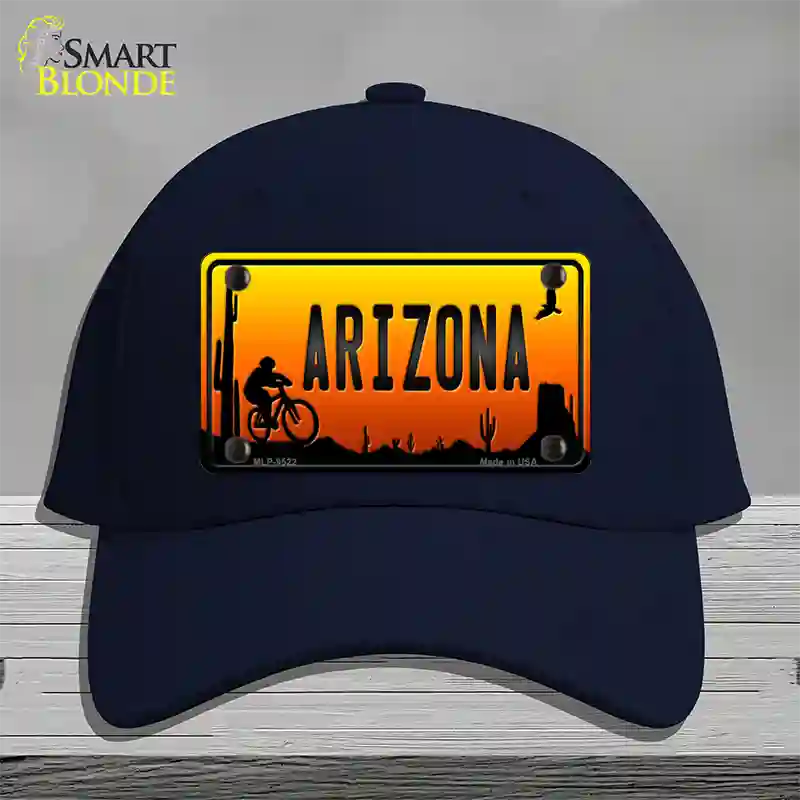 Biker Arizona Scenic Novelty License Plate Hat Cotton / Navy