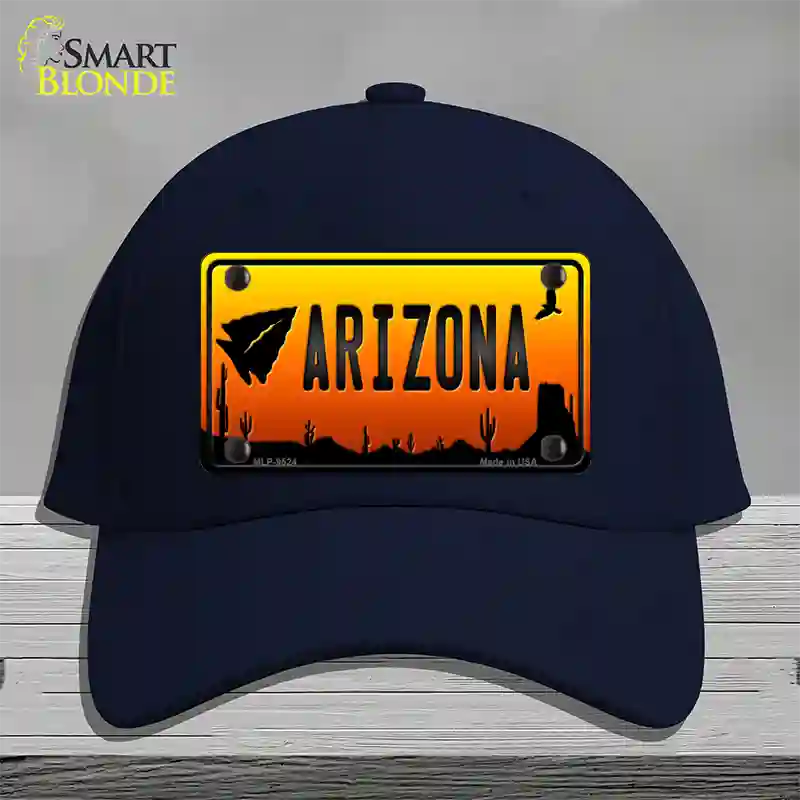 Arrowhead Arizona Scenic Novelty License Plate Hat Cotton / Navy