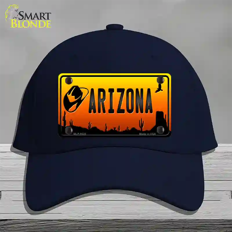 Cowboy Hat Arizona Scenic Novelty License Plate Hat Cotton / Navy