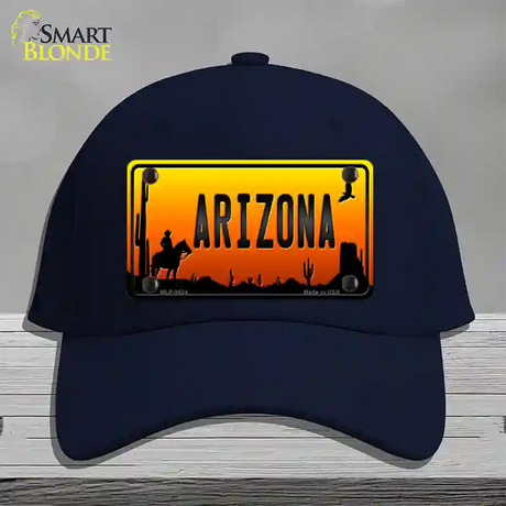 Cowboy Arizona Scenic Novelty License Plate Hat Cotton / Navy