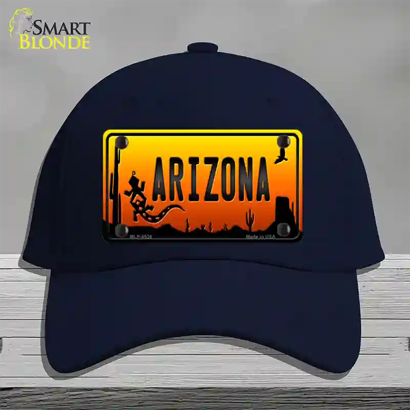 Lizard Arizona Scenic Novelty License Plate Hat Cotton / Navy