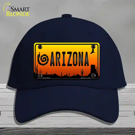 Snake Arizona Scenic Novelty License Plate Hat Cotton / Navy