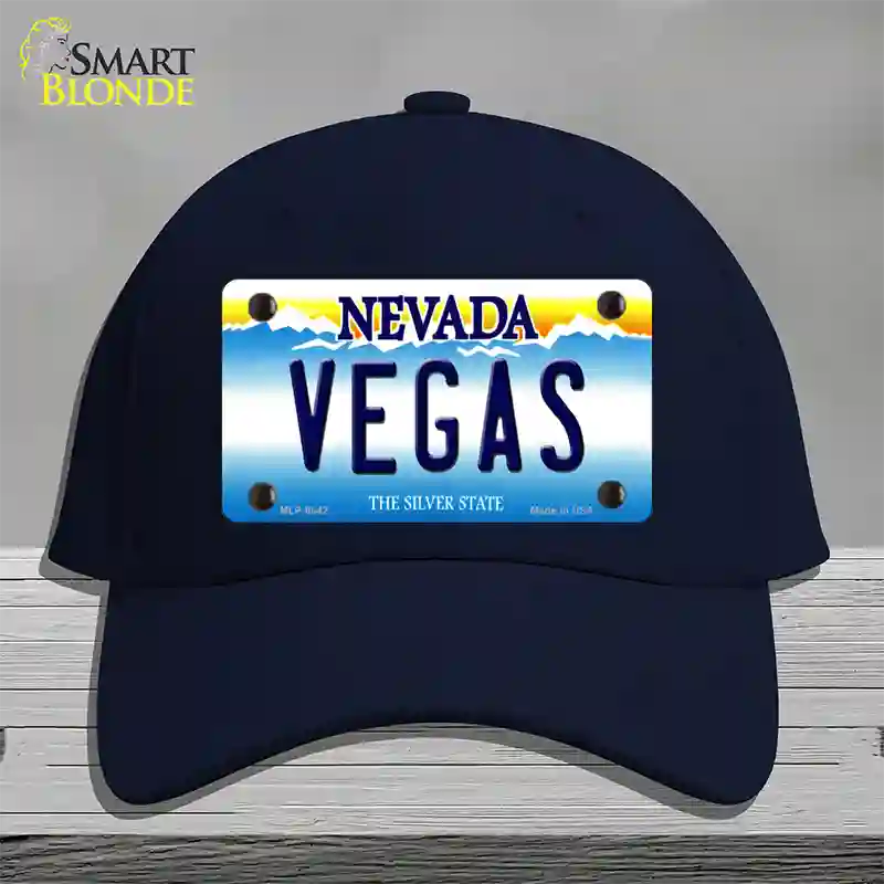 Vegas Nevada Novelty License Plate Hat Cotton / Navy