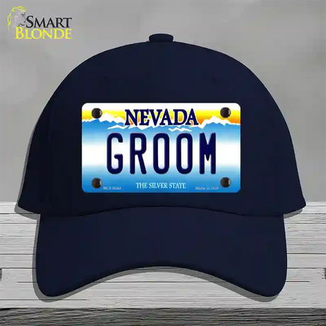 Groom Nevada Novelty License Plate Hat Cotton / Navy