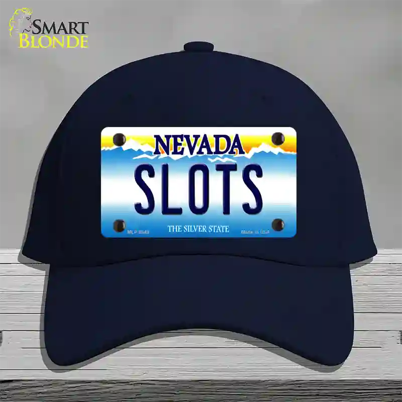 Slots Nevada Novelty License Plate Hat Cotton / Navy