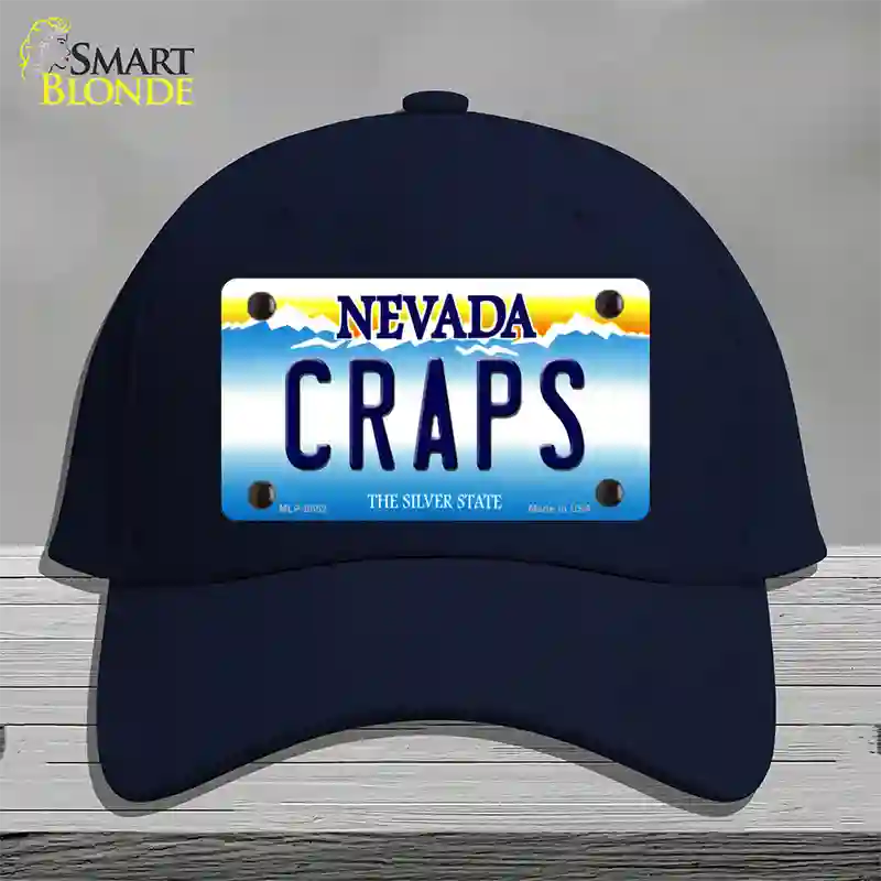 Craps Nevada Novelty License Plate Hat Cotton / Navy