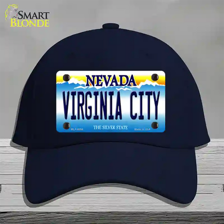 Virginia City Nevada Novelty License Plate Hat Cotton / Navy