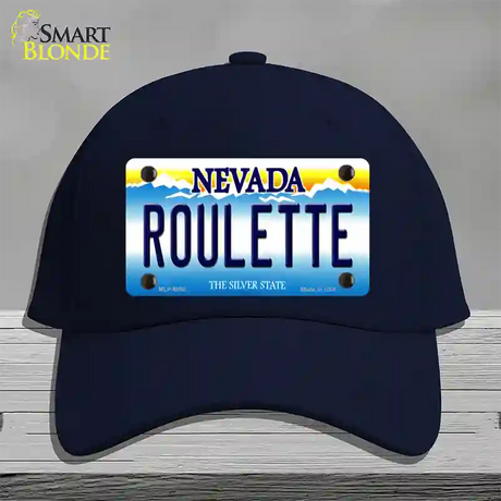 Roulette Nevada Novelty License Plate Hat Cotton / Navy