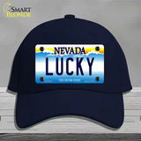 Lucky Nevada Novelty License Plate Hat Cotton / Navy