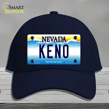 Keno Nevada Novelty License Plate Hat Cotton / Navy