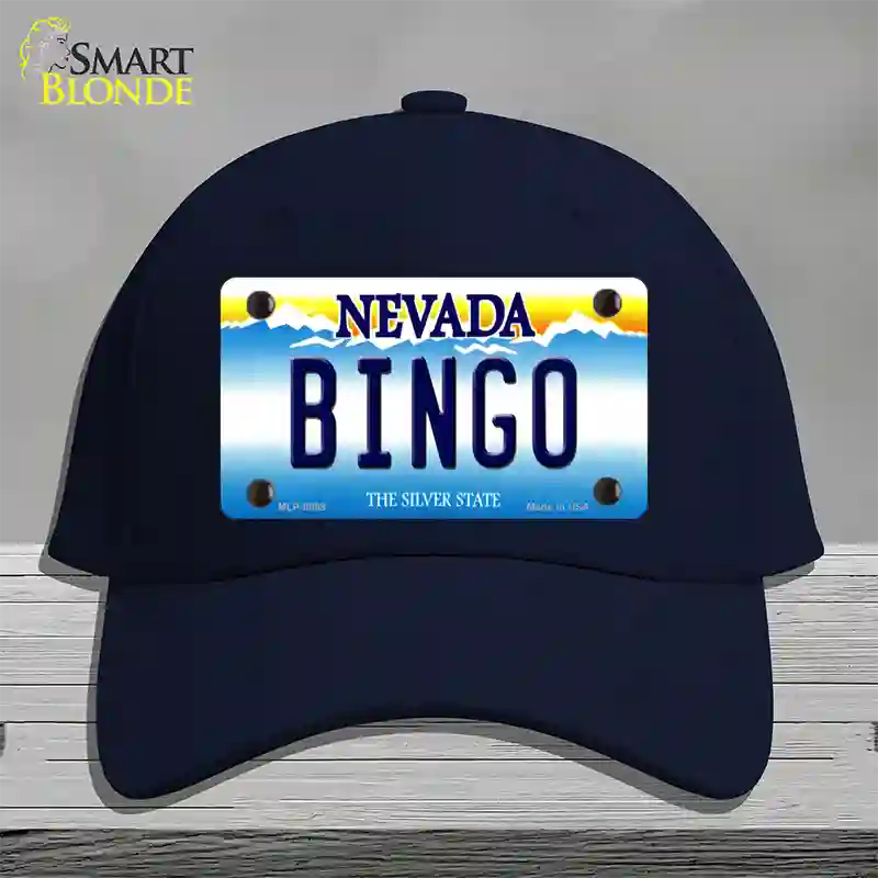 Bingo Nevada Novelty License Plate Hat Cotton / Navy