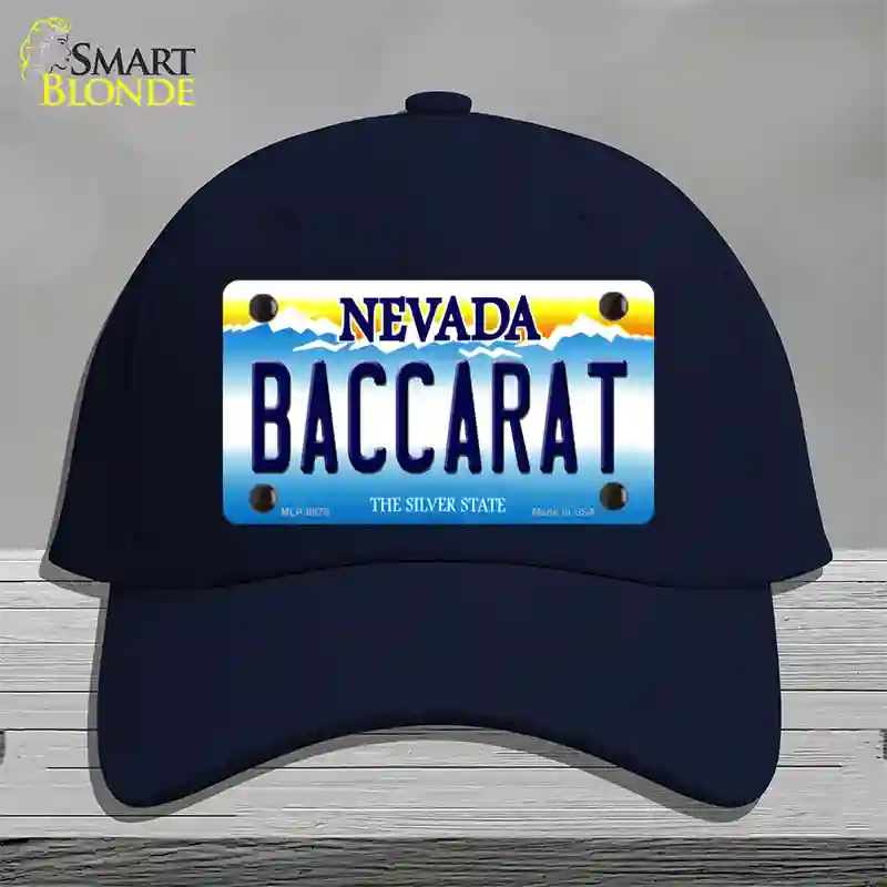 Baccarat Nevada Novelty License Plate Hat Cotton / Navy