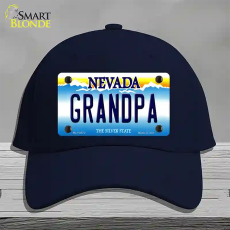 Grandpa Nevada Novelty License Plate Hat Cotton / Navy