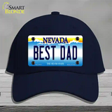 Best Dad Nevada Novelty License Plate Hat Cotton / Navy