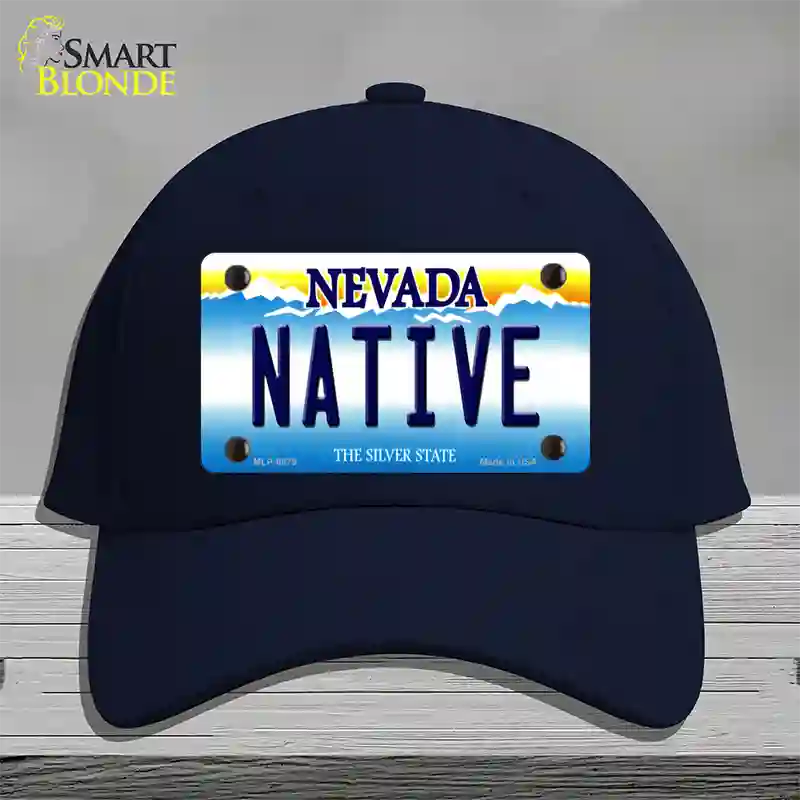 Native Nevada Novelty License Plate Hat Cotton / Navy