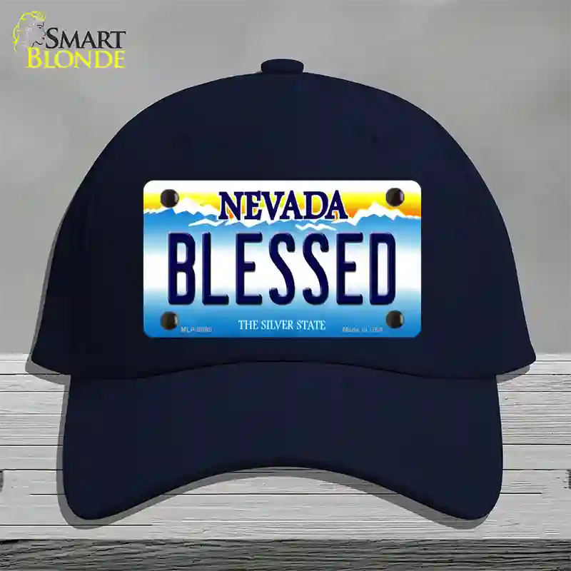 Blessed Nevada Novelty License Plate Hat Cotton / Navy