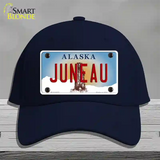 Juneau Alaska State Novelty License Plate Hat Cotton / Navy