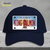 King Salmon Alaska State Novelty License Plate Hat Cotton / Navy