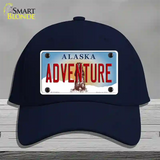 Adventure Alaska State Novelty License Plate Hat Cotton / Navy