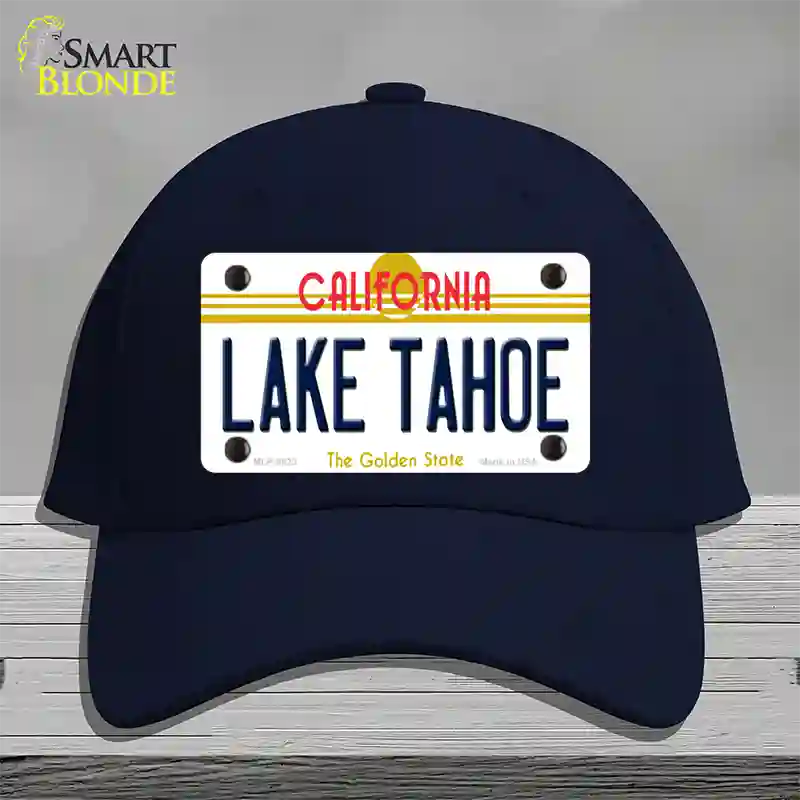 Lake Tahoe California Novelty License Plate Hat Cotton / Navy