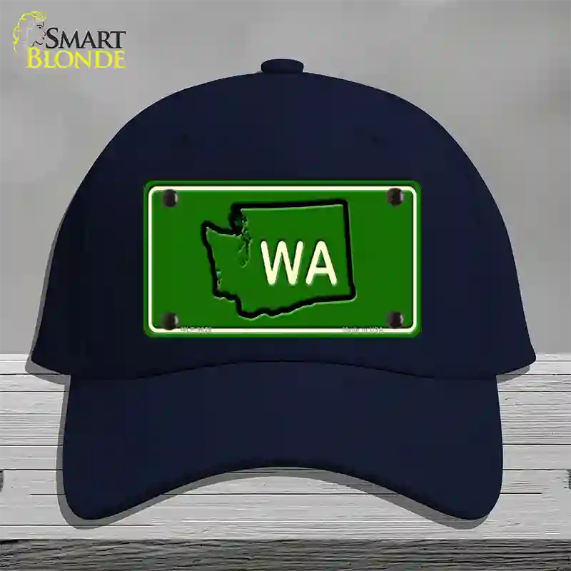 WA State Novelty License Plate Hat Cotton / Navy