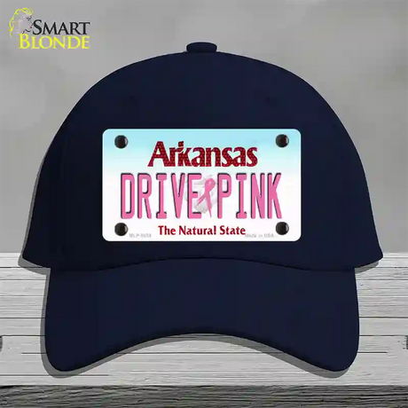 Drive Pink Arkansas Novelty License Plate Hat Cotton / Navy