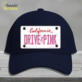 Drive Pink California Novelty License Plate Hat Cotton / Navy