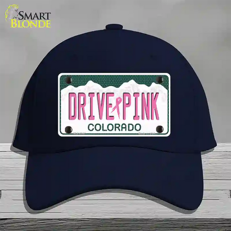 Drive Pink Colorado Novelty License Plate Hat Cotton / Navy