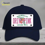 Drive Pink Florida Novelty License Plate Hat Cotton / Navy