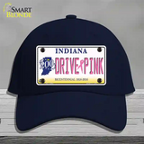 Drive Pink Indiana Novelty License Plate Hat Cotton / Navy