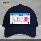 Drive Pink Iowa Novelty License Plate Hat Cotton / Navy