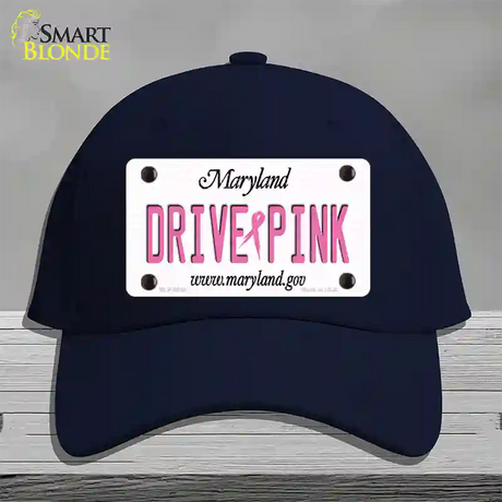 Drive Pink Maryland Novelty License Plate Hat Cotton / Navy